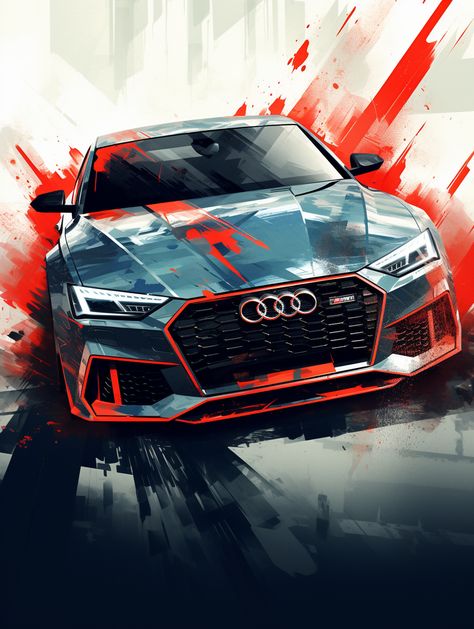 Experience the dynamic beauty of an Audi RS7, elegantly designed. This artwork celebrates the perfect blend of performance and style, showcasing the Audi RS7 in a patriotic and attention-grabbing design. #Audi #AudiRS7 #HighPerformanceCars #PatrioticDesign #GalleryWorthy #ArtisticElegance #SportsCarStyle #ArtisticMasterpiece #PrecisionEngineering #CarEnthusiast #AudiPower #RedWhiteBlueDesign #ArtEnthusiasts #ArtisticExpression #ArtisticCollaboration #AIArt #ArtisticExploration #Midjourney Audi Art, Audi Design, Unique Digital Art, Gtr Car, Audi R8 V10, Oil Painting Inspiration, Car Artwork, High Performance Cars, Audi Rs