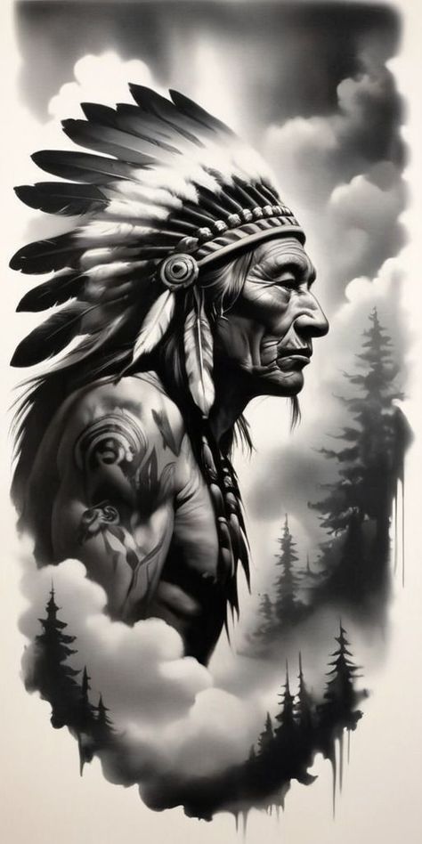 Native Chief Tattoo, Indian Chief Tattoo Design, Apache Tattoo Design, Chief Tattoo Design, Apache Indian Tattoo, Native American Chief Tattoo, Indian Chief Tattoo, Chief Tattoo, Native Indian Tattoos