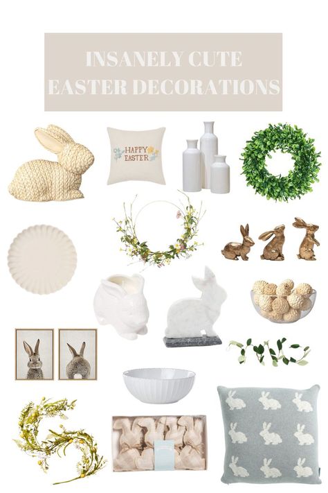 Are you looking for some cute Easter decorations? You have come to the right place because this post is full of the best-looking Easter decorations that I could find. see it all here: https://byannabellerose.com/21-insanely-cute-easter-decorations-for-your-home/ Simple Easter Brunch, Simple Easter Decorations, Neutral Easter Decor, Vintage Spring Decor, Easter Place Cards, Easter Decorating Ideas, Neutral Easter, Spring Mantle Decor, Easter Porch Decor