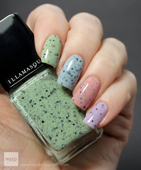 Illamasqua Speckled Nail Varnish.... Speckled Nails, Pretty Nail Polish, Colorful Nails, Inspired Nails, Get Nails, Easter Colors, Nail Varnish, Fabulous Nails, Nail Inspiration