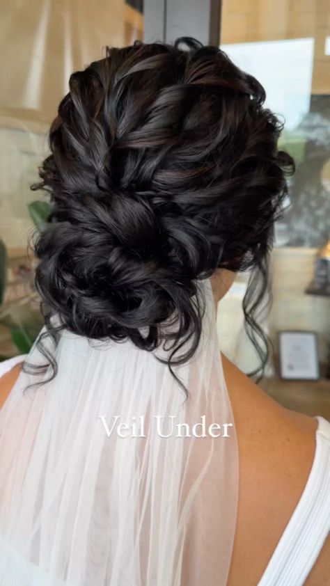 Boston Bridal Hairstylist | Nicole Greco | Veil? No Veil? Under? Over? Which would you choose? If you’re unsure we can try all the options at your trial appointment. #nmgbridallowbun | Instagram Under Hair Veil, Black Hair Bridal Updo, Wedding Hair With Veil Underneath, Wedding Veil Under Bun, Updo With Cathedral Veil, Bridal Hair With Long Veil, Bridal Hair Up With Veil, Bridal Hair With Cathedral Veil, Veil Under Hair