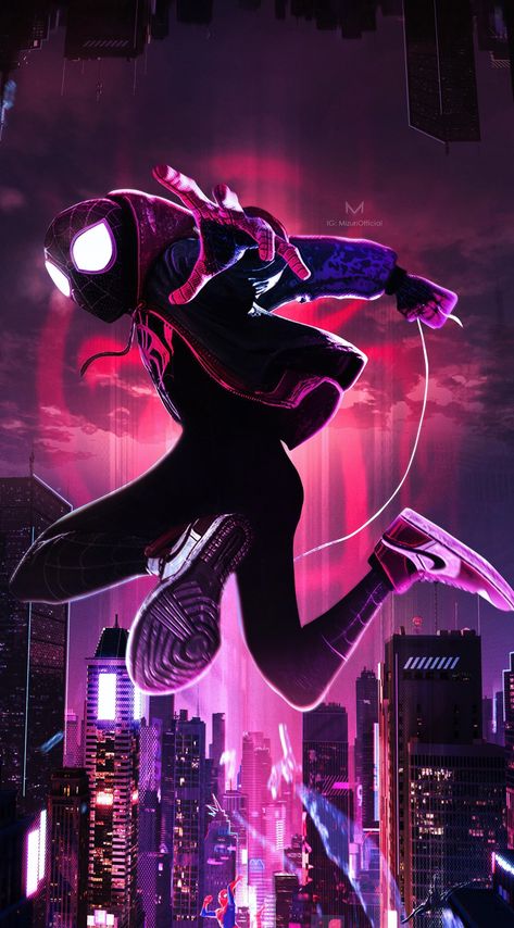 Marvel Movie Posters, Image Spiderman, Spider Man Miles Morales, Spider Man Into The Spider Verse, Spiderman Drawing, Karakter Marvel, Ultimate Spider Man, Miles Morales Spiderman, Black Spiderman