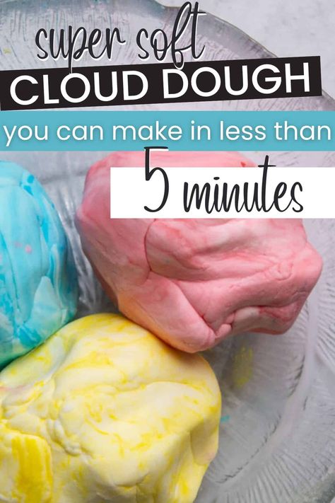 Cornstarch And Conditioner Playdough, Cornstarch Conditioner Dough, Conditioner And Cornstarch Playdough, Conditioner Cornstarch Dough, Diy Putty For Kids, Cornflour Activities, Easy Play Doh Recipe, Easy Cloud Dough Recipe, Easy Cloud Dough