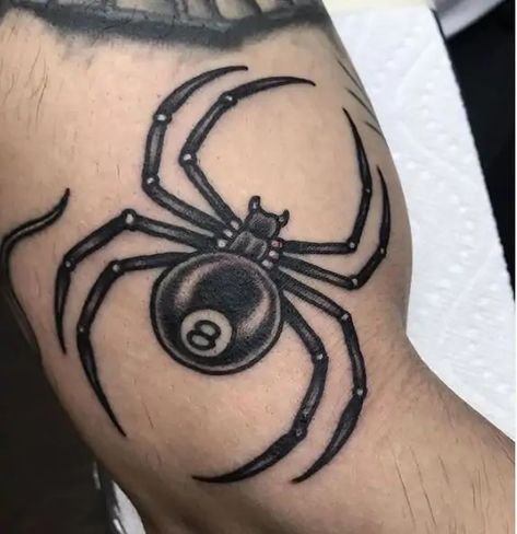 8 Ball Tattoo Ideas, 8ball Spider Tattoo, 8 Ball Spider Tattoo, 8ball Drawing, 8 Ball Cherry Tattoo, Tattoo 8 Ball, 8 Ball Tattoo Design, 9 Ball Tattoo, Pool Ball Tattoo