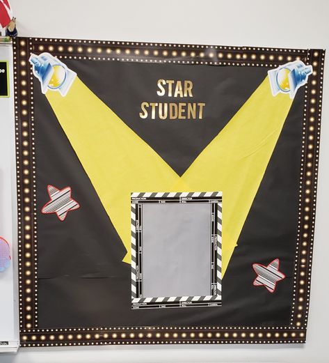 Star Student Bulletin Board, Star Student Board, Star Of The Week Poster, Student Bulletin Board, Star Student Of The Week, Poster Ideas School, Spotlight Bulletin Board, Star Student Poster, Drama Studio