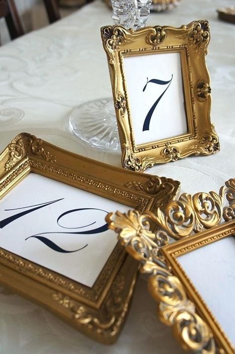 Framed Table Numbers Wedding, Table Number Frames, Vintage Table Numbers, Framed Table Numbers, Gold Table Numbers Wedding, Table Signage, Picture Frame Table, Gold Table Numbers, Wedding Numbers