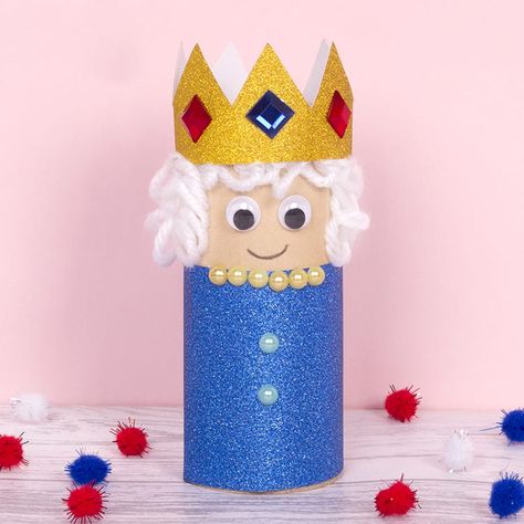 Jubilee Craft, Queen Jubilee, King Craft, Queens Jubilee, Room Neutral, Toilet Roll Craft, Art And Craft Supplies, Guide Template, Play School