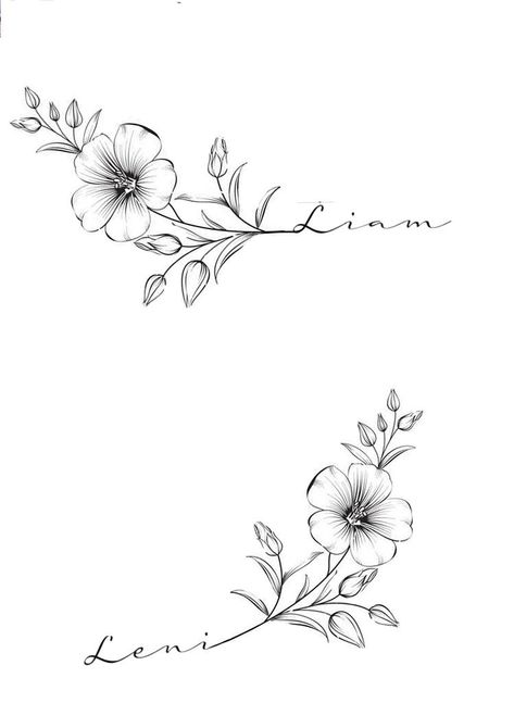 Morning Glory Name Tattoo, Tattoo Hoa Mini, Delicate Flowers Tattoo, Ed Tatoos, February Flower Tattoo, Zwilling Tattoo, Rosen Tattoo Frau, Tattoo Artist Tattoo, Pola Tato