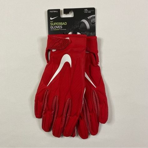 New With Tags Next Day Shipping Nike Gloves, Red Nike Shoes, Football Drip, Football Accessories, Gloves Men, Photoshop Tutorial Photo Editing, Football Gloves, Football Uniform, Best Rapper Alive