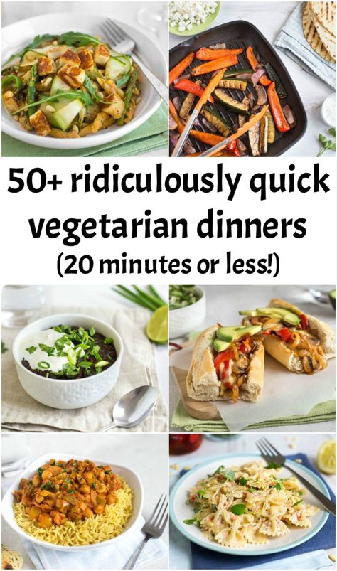 Fast Vegetarian Dinner, Recipes Meatless, Quick Vegetarian Dinner, Vegetarian Recipes Dinner Healthy, Plat Vegan, Healthy Vegetarian Dinner, Easy Vegetarian Dinner, Quick Vegetarian Meals, Veggie Dinner