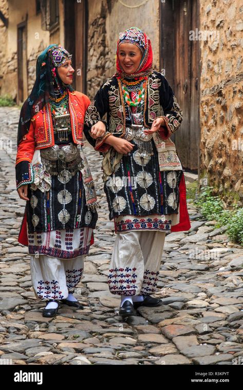 Download this stock image: Turkey, Marmara, Bursa, Village of Cumalikizik. Traditional dress, clothing styles from the region. (Editorial Use Only) - R3KPYT from Alamy's library of millions of high resolution stock photos, illustrations and vectors. Turkey Traditional Dress, Turkey Clothes, Turkish Dress, Turkey Country, Image Processing, Traditional Dress, Clothing Styles, Traditional Dresses, Photo Image