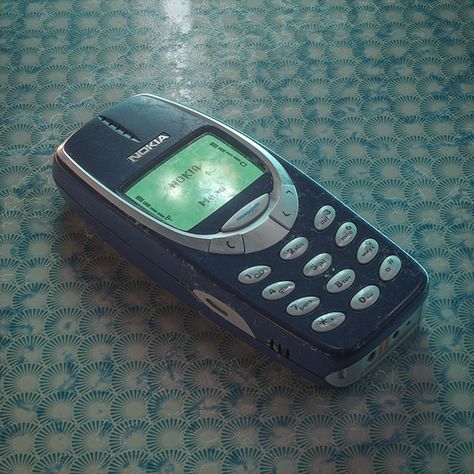 NOKIA 3310 Hommage on Behance Old School Phone, Nokia 3310, Nokia Phone, Old Technology, Old Phone, Cover Artwork, New Crafts, Funky Art, Aesthetic Vintage