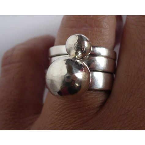 stacking balls ring ($85) ❤ liked on Polyvore featuring jewelry and rings Silver Stackable Rings, Ball Jewelry, Sterling Silver Stackable Rings, Plain Ring, Stackable Rings Silver, Plain Rings, Large Bracelet, Sterling Silver Stacking Rings, Jewelry Luxury