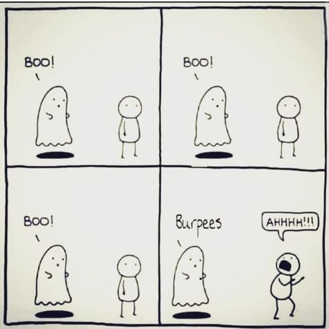 Halloween ghost boo burpees Calculus Jokes, Yarn Humor, Back To The Gym, Math Jokes, Crochet Humor, Science Humor, Gym Humor, Workout Humor, Burpees