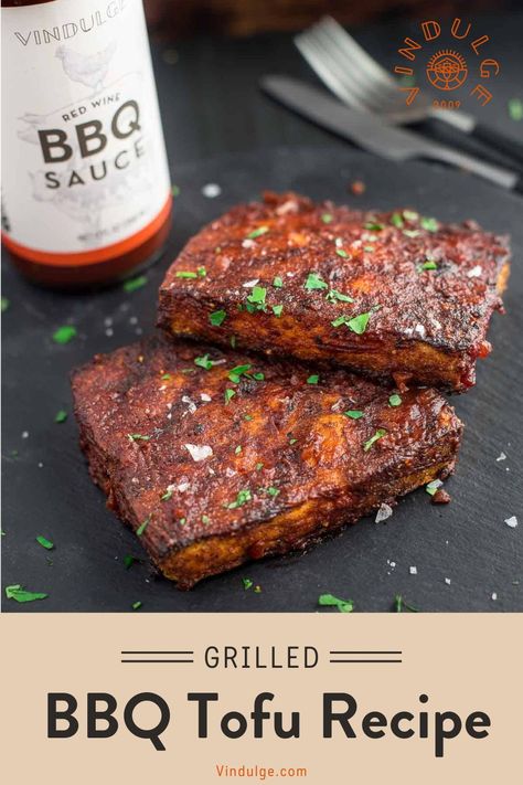 Grill Tofu, Grilled Tofu Recipes, Homemade Barbecue Sauce Recipe, Vegetarian Grilling Recipes, Easy Bbq Sauce, Vegan Bbq Recipes, Vegetarian Grilling, Bbq Tofu, Homemade Comfort Food