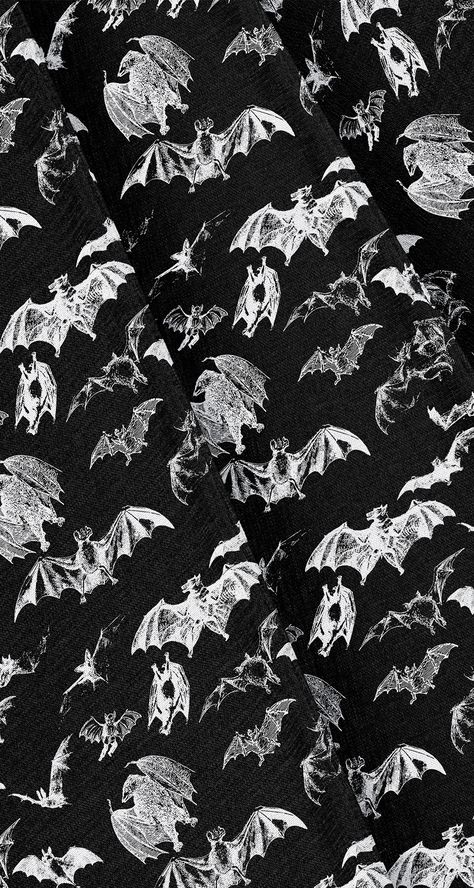 This Black bats fabric is perfect for your next diy project or decor. This and pattern also comes in wallpaper and other materials, cotton, satin, etc. Keywords: large bats, patchwork bat, grey bat, gothic bats, flight bat, night bat, x-ray bat, small bats, scale bat, black bats, vintage bat, halloween bats, black white bats https://www.spoonflower.com/designs/12203084?utm_source=pinterest&utm_medium=ref&utm_campaign=cs Bats And Butterflies, Bat Pattern Wallpaper, Gothic Bat Wallpaper, Bats Phone Wallpaper, Vampcore Wallpaper, Black And White Goth Wallpaper, Goth Macbook Wallpaper, Bat Astethic, Bat Phone Wallpaper