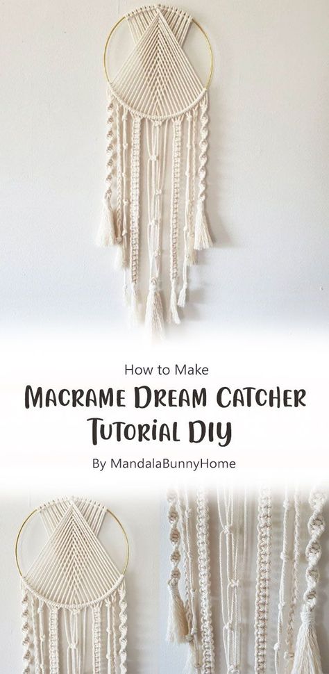 Macrame Patterns Dream Catcher, How To Macrame Dream Catcher, Simple Macrame Dream Catcher, Crochet Macrame Dream Catcher, Macrame Wall Hanging Dream Catchers, Easy Macrame Dream Catcher Tutorial, How To Make Macrame Dream Catchers, Macrame Dream Catcher Wall Hanging, Macrame Circle Wall Hanging Tutorial