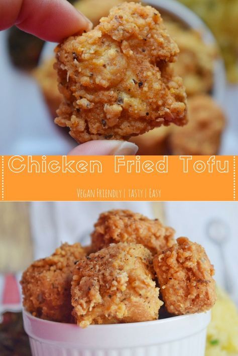 Chicken Fried Tofu, Tofu Fried, Vegan Fried Chicken, Vegan Soul Food, Tofu Recipes Vegan, Vegan Fries, Vegan Chicken, Vegan Comfort Food, Fried Chicken Recipes