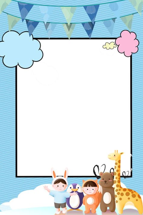 Kids Background Templates, Unicorn Backgrounds, Big Sales Banner, Cartoon Template, Wild Animals Vector, Baby Boy Invitations, Plan Image, Diy Photo Book, Wild One Birthday Invitations