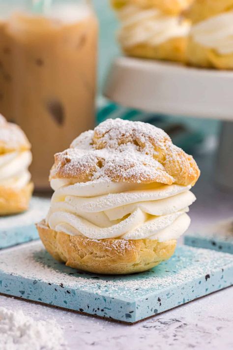 Cream Puffs Recipe Cream Puffs Recipe Easy, Cream Puffs Easy, Cream Puff Recipe, Bavarian Cream, Puff Recipe, Baking Utensils, Cream Puff, Lemon Cream, French Pastries