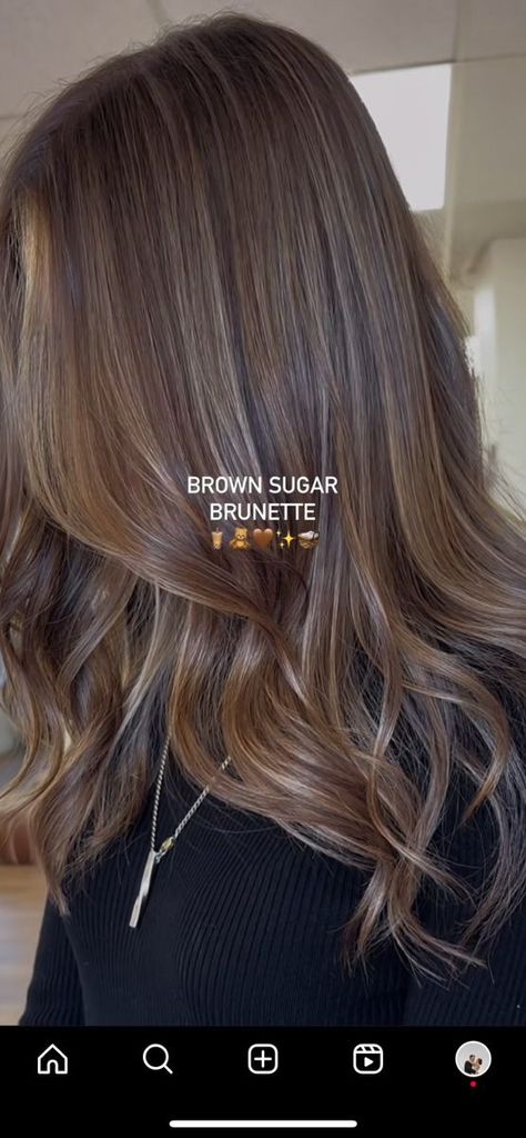 August Brunette Hair, Very Few Highlights Brown Hair, Fall Hair Brunette 2024, Chocolate Brown Hair Babylights, Full Blonding On Dark Hair, Caramel Hilites On Dark Hair, Cool Brown Balayage Hair, Balayage Dark Brown Hair Straight, Medium Brown Hair With Highlights Mid Length Caramel Balayage