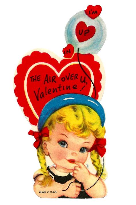 Vintage Valentine Crafts, Childrens Valentines, 동화 삽화, Valentine Images, Vintage Valentine Cards, Valentine Greeting Cards, Valentines Greetings, Retro Graphics, Retro Valentines