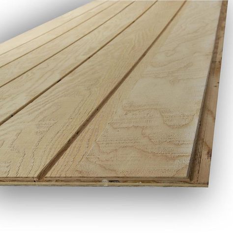 Paneling Sheets, Wood Panel Siding, Wood Siding Exterior, Plywood Interior, Siding Options, Plywood Siding, Vertical Siding, Cedar Siding, Plywood Panels