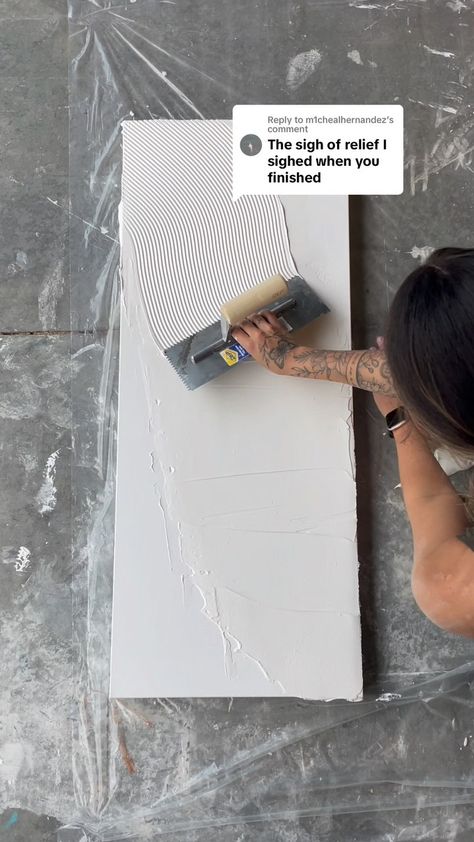 So satisfying #BVIRAL (@yourmoderndesigns) | Instagram Plaster Art Canvas Diy, Plaster Of Paris Canvas Art Diy, Plaster Art Diy, Plaster Wall Art Diy, Diy Plaster Art Canvas, Textured Art Diy, Plaster Canvas Art, Diy Framed Art, Diy Plaster