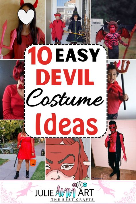 Unleash your imagination this Halloween and allow the devilish inspiration to flow as you don a vibrant red outfit, be it a sultry dress, a smart suit, or casual attire, all tailored to your personality, following these super unique DIY devil costume ideas. Womens Devil Costume Diy, Devil Hairstyles Halloween, Devil Aesthetic Costume, Devil Diy Costume Women, Devil Outfit Aesthetic, Simple Devil Costume, Easy Devil Costume, Diy Devil Costume Women, Red Costume Ideas