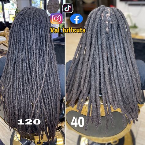 Val_tuffcuts on Instagram: “Combined 3 dreads out of 120 to achieve 40 small wicks #wicks #bonks #locs #locstyles #dreadswithlove #locsatlanta #locs #locstylesforkids…” Wick Loc Styles, Wicks On Black Women, Loc Wicks, Dread Wicks, Female Wicks Locs, Wick Hair Styles, Small Wicks Locs, Wick Dreadlocks, Combined Locs