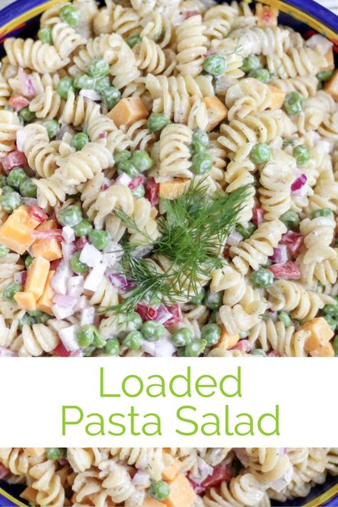 Pasta Salad Without Meat, Loaded Pasta Salad, Loaded Pasta, Mayo Pasta Salad Recipes, Deli Salads, The Best Pasta Salad, Salad For Summer, Salad Bacon, Summer Pasta Salad Recipes