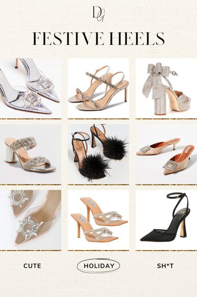 Holiday Outfit Inspo, Holiday Heels, Heels Rhinestone, Sequin Heels, Heels Silver, Holiday Shoes, Party Heels, Rhinestone Heels, Holiday Trends