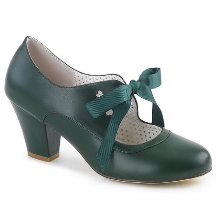 Manufacturer Part Number: WIGGLE-32 2 1/2" (65mm) Cuben Heel Mary Jane Pump w/Ribbon Tie & Heart Cutout Detail Size: 9.  Color: Multicolor.  Gender: female.  Age Group: adult. Couture, Branded Pins, Dr Shoes, Lindy Hop, Pinup Couture, Moda Retro, Cuban Heels, Platform Mary Janes, Retro Mode