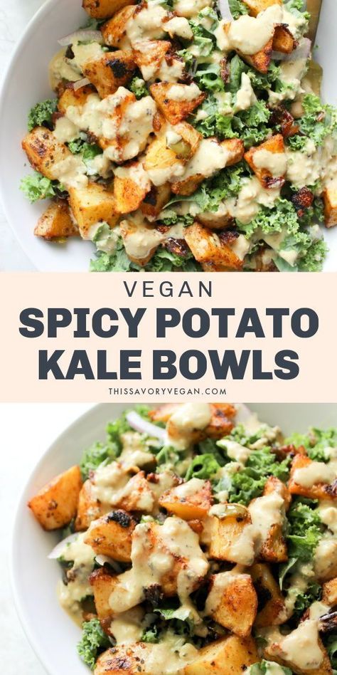 Kale Bowls, Wraps Vegan, Dressing Simple, Fall Meal, Pasta Vegetariana, Creamy Dressing, Tasty Vegetarian Recipes, Tahini Dressing, God Mat