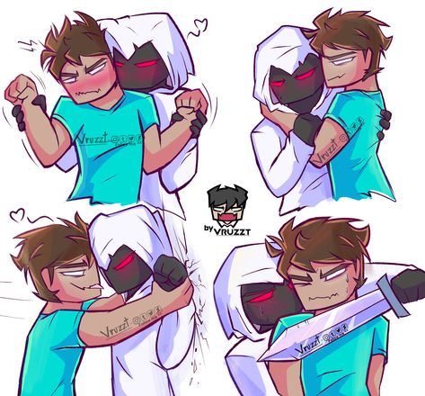 Minecraft Ships Fan Art, Herobrine X Entity 303, Minecraft Entity 303, Minecraft Null, Steve X Herobrine, Minecraft Art Fanart, Minecraft Movie, Entity 303, Minecraft Comics