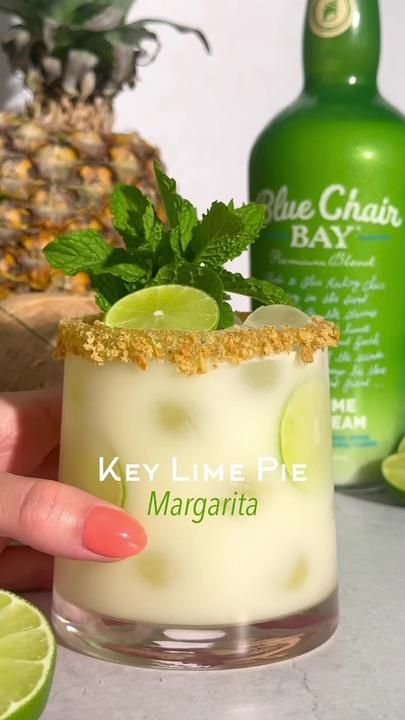 #ad The perfect summer drink! 🌴 This Key Lime Pie Margarita will tran... | blue chair bay | TikTok Aperitif, Margaritas, Texas Roadhouse Key Lime Margarita Recipe, Coastal Key Lime Margarita Texas Roadhouse, Texas Roadhouse Key Lime Margarita, Key Lime Pie Margarita Recipe, Key Lime Pie Margarita, Key Lime Rum Drinks, Key Lime Pie Cocktail