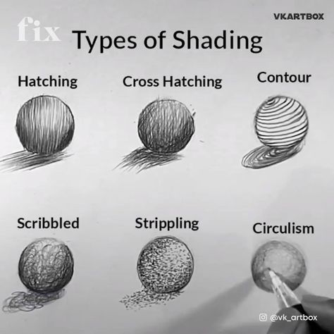 Fix Media - VK Artbox Pencil Art Drawings Shading Techniques, Hatching Drawing Technique, Pencil Hatching Techniques, Sketching Shading Techniques, Drawing Hatching Shading Techniques, How To Practice Shading, Ink Shading Techniques, How To Shade For Beginners, How To Shade Pencil Drawings