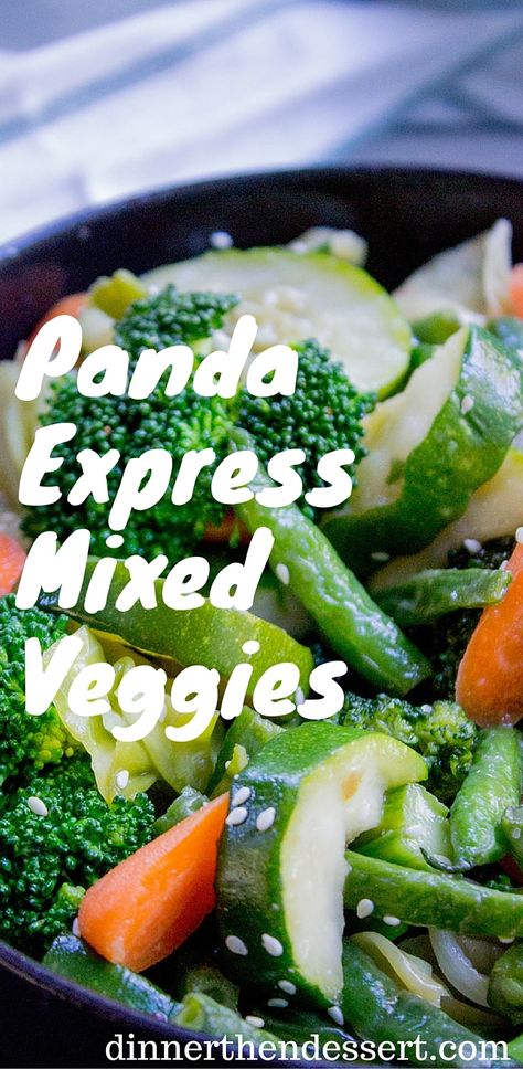 Steamed Chinese Vegetables, Asian Steamed Vegetables, Copycat Panda Express, Panda Express Recipes, Steam Vegetables, Dinner Then Dessert, Mixed Veggies, String Beans, Veggie Stock