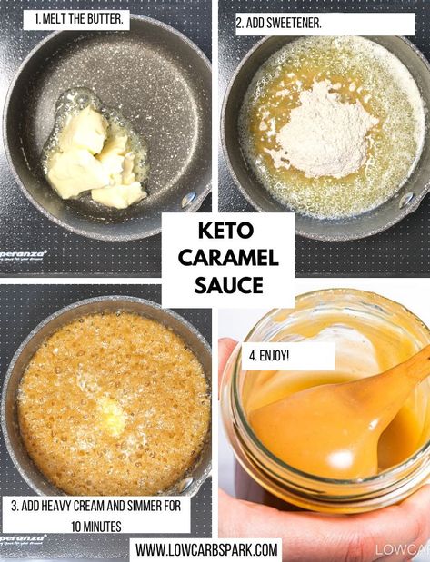 Bread With Coconut Flour, Keto Caramel Sauce, Low Carb Caramel, Keto Zucchini Bread, Keto Caramel, Keto Sauces, Caramel Recipes Sauce, Keto Candy, Low Carb Fruit