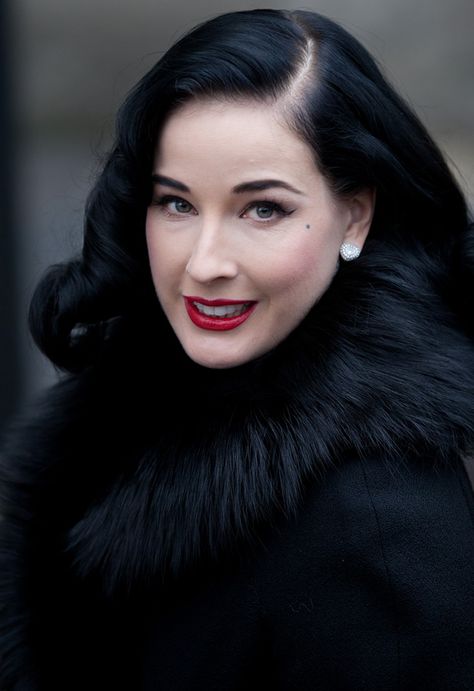 Dita Von Teese #HairEnvy #StyleEnvy Dita Von Teese Style, Dita Von Tease, Dita Von, Dita Von Teese, Old Hollywood Glamour, Satin Shirt, Pin Up Style, Hollywood Glamour, Beautiful People