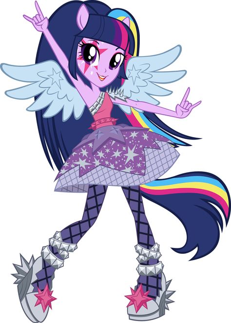 Twilight Sparkle Sparkle Vector, Rainbow Rocks, Color Guide, Twilight Sparkle, Be Careful, The Rainbow, Sparkle, Rainbow, Stars