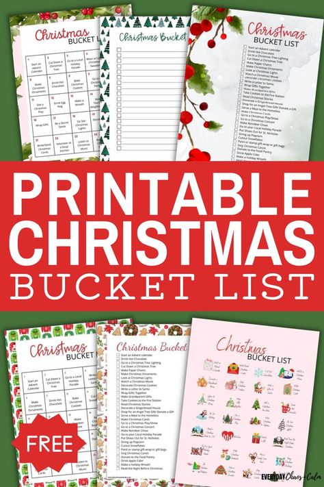 Christmas is full of family, fun, and celebrations. Make this Christmas season even more fun with these Christmas bucket list printables for kids and adults. Slow down and enjoy the season and start making memories that your family will remember forever! 6 different Christmas bucket lists to choose from. Christmas Bucket Lists, Christmas Bucket List Printable, Kids Christmas Movies, Christmas Movies List, Christmas Bucket List, Bucket List Family, Christmas Bucket, Christmas Prep, Printables For Kids