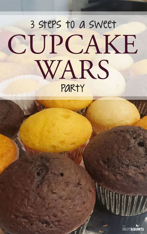 Cupcake Wars Theme Ideas, Cupcake Wars Ideas, Cake Decorating Contest, Cupcake Wars Party, Baking Party Ideas, School Cupcakes, Baking Birthday Parties, Cupcake Table, Baking Contest