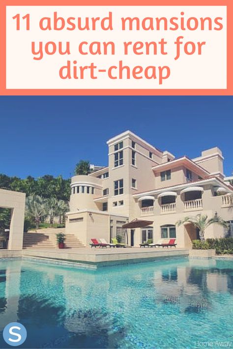 Are you and your friends looking for an awesome weekend getaway?  We made it easy for you by finding 11 absurd mansions that you can rent for dirt-cheap! http://www.simplemost.com/absurd-mansions-can-rent-dirt-cheap-friends-getaway-weekend/?utm_campaign=social-account&utm_source=pinterest.com&utm_medium=organic&utm_content=pin-description Vacation Luxury, Cheap Vacation, Ski Vacation, Western Ghats, Dirt Cheap, Vacation Resorts, We Made It, Weekend Getaway, Ski Resort