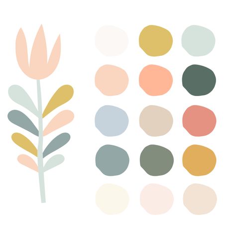 Nature Nursery Color Palette, Fun Muted Color Palette, Pastel Boho Color Palette, Boho Procreate Color Palette, Boho Rainbow Color Scheme, Colorful Boho Palette, Boho Rainbow Colour Palette, Boho Chic Color Scheme, Gender Neutral Pastel Color Palette