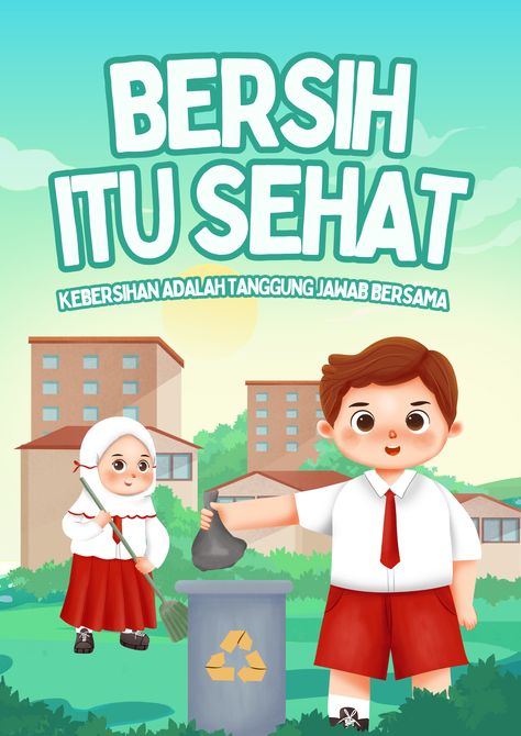 Jaga kebersihan lingkungan kita dengan Poster Ajakan Menjaga Kebersihan Ilustratif Hijau! Desain yang segar dan menginspirasi, sempurna untuk memotivasi semua orang menjaga kebersihan dengan cara yang menyenangkan. 🌿🧼 Ayo bersama-sama ciptakan lingkungan yang bersih dan sehat! Go Green Posters, Poster Slogan, Jaga Kebersihan, School Brochure, Education Poster Design, 17 Agustus, School Murals, Islamic Art Calligraphy, Education Poster