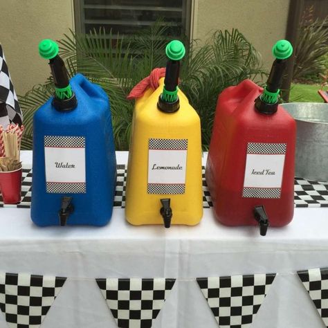 Nascar Wedding Ideas, Dirtbike Centerpieces Party Ideas, 16 Birthday Driving Theme, Race Car Diy Decorations, Racer Party Ideas, Vintage Car Birthday Party Decor, Gas Station Birthday Party, Race Car One Year Birthday, Car Event Ideas