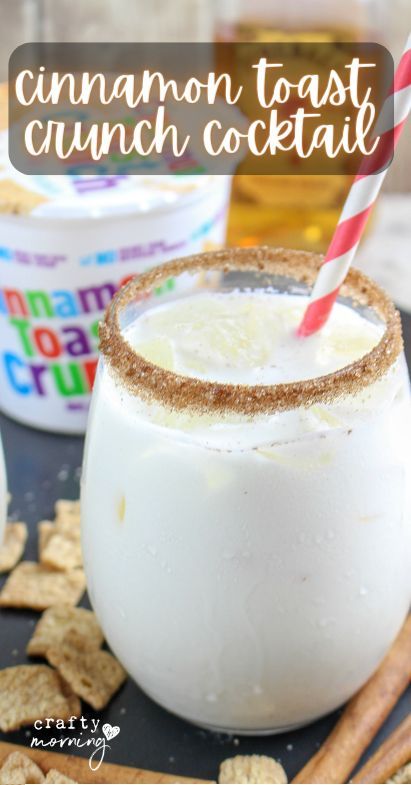 Cinnamon Toast Crunch Cocktail- delicious easy alcoholic cocktail to make for a party. Girly fireball and rumchata drink to make. Cinnamon Toast Crunch Drink Cocktails, Cinnamon Toast Crunch Alcoholic Drink, Cinnamon Toast Drink, Fireball Rumchata Shots, Rum Chata Fireball Drink Recipes, Hot Rumchata Drinks, Fireball Rumchata Drink, Cinnamon Toast Crunch Cocktail, Rum Chats And Fireball