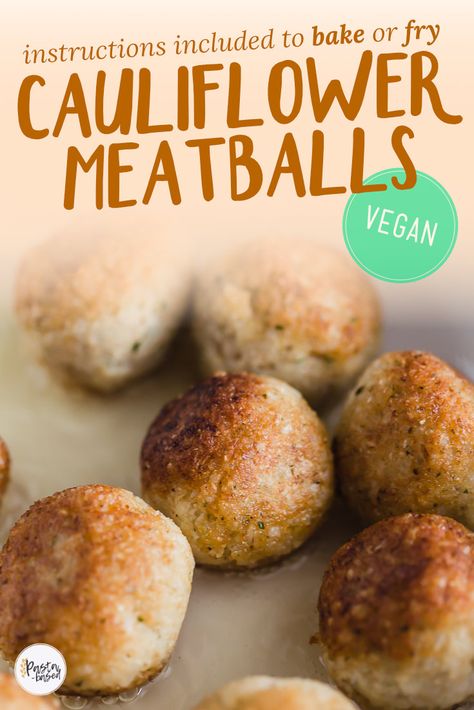 Cauliflower Meatballs, Rice Meatballs, Recipes Meatballs, Vegan Cauliflower Recipes, Meatballs And Rice, Vegan Meatballs, Vegan Cauliflower, Cauliflower Recipes, Vegan Cooking