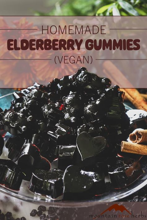 Rose Herb, Elderberry Juice, Homemade Elderberry, Grand Open, Gummies Recipe, Elderberry Gummies, Vegan Gummies, Mountain Rose, Mountain Rose Herbs